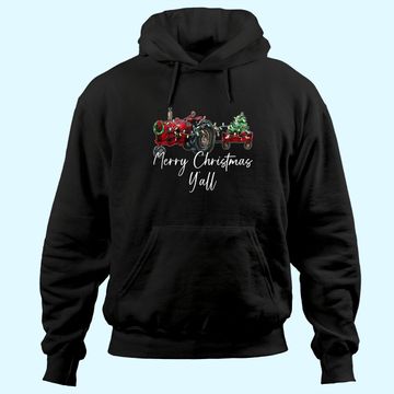 Discover Merry Christmas Y'all Tractor Farmer Hoodies