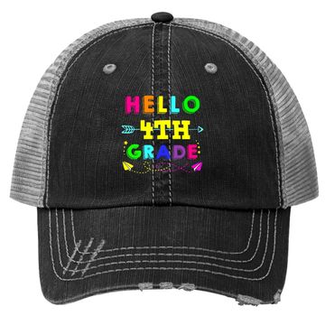 Discover Hello 4th Grade Back To School Trucker Hat