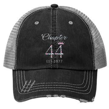 Discover Chapter 44 Est 1977 44th Birthday Trucker Hat