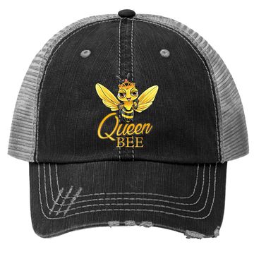 Discover Queen Bee Crown Cute Honey Bee Hive Gift Beekeeping Trucker Hat