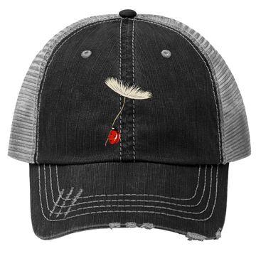 Discover Dandelion Seeds With Ladybug  trucker Hat