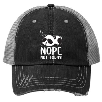 Discover Nope Not Today Sleeping Cute Panda Lazy Chilling Funny Quote Trucker Hat