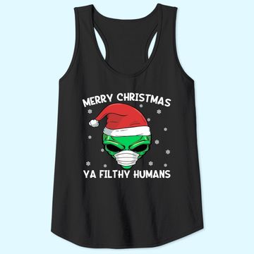 Discover Merry Christmas Ya Filthy Humans Tank Tops