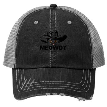 Discover Meowdy -mashup Between Meow And Howdy - Cat Meme Trucker Hat