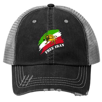 Discover Free Iran Flag With Lion Trucker Hat