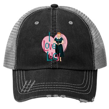 Discover I Love Lucy Classic Tv Comedy Lucille Ball Heart You Adult Trucker Hat