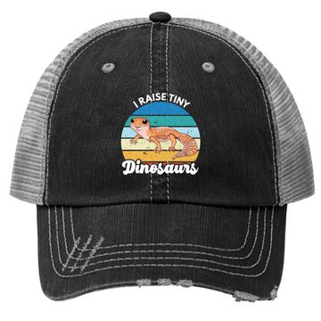 Discover I Raise Tiny Dinosaurs Leopard Gecko Mom Dad Reptile Trucker Hat