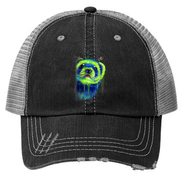 Discover Ferret Artwork - Best Pet Hand Painting Art Gifts Trucker Hat