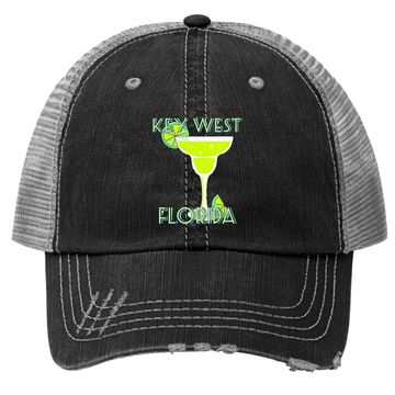 Discover Key West Florida Margarita Cocktail With Lime Premium Trucker Hat