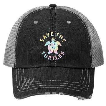 Discover Save The Turtles Tie Dye Trucker Hat