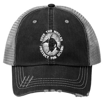 Discover Save The Whales Protect The Ocean Orca Trucker Hat