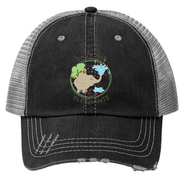 Discover Save The Elephants Trucker Hat