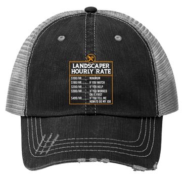 Discover Landscaping Hourly Rate For Landscaper Mower Trucker Hat