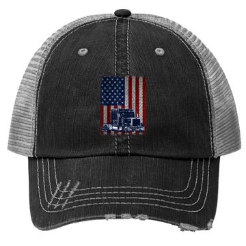 Discover Truck Driver American Flag Trucker Hat