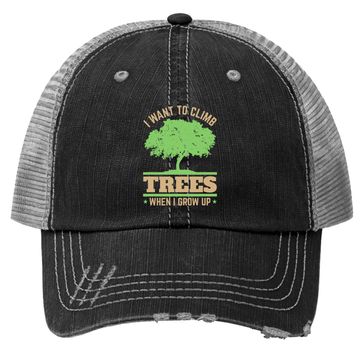 Discover Future Arborist Tree Surgeon Trees Climbing Trucker Hat