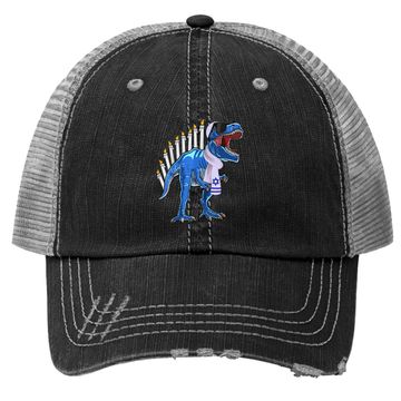 Discover T Rex Dinosaur Hanukkah Trucker Hat