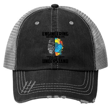 Discover Engineering Definition Engineer Gift Trucker Hat