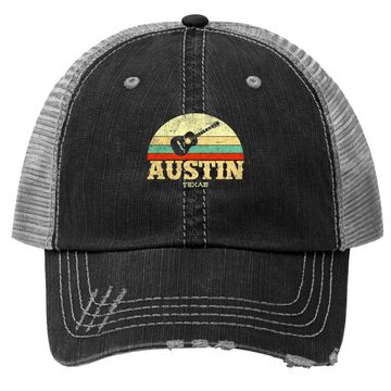 Discover Retro Austin Texas Guitar Trucker Hat