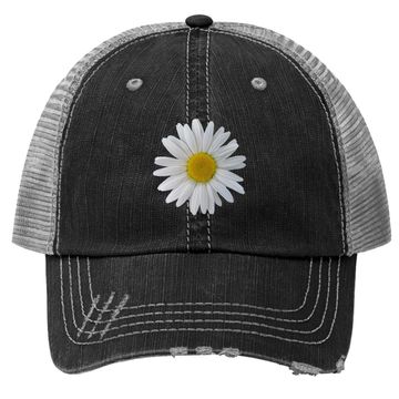 Discover White Daisy Flower Blooming Trucker Hat