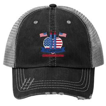 Discover 20th Anniversary Never Forget 911 Patriot Day 2021 Trucker Hat