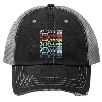 Discover Coffee With English Text Letters Trucker Hat