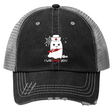 Discover Nurse Ghost I Will Stab You Trucker Hat