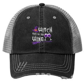 Discover Witch Way To The Wine Trucker Hat