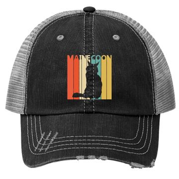 Discover Vintage Maine Coon Cat Trucker Hat