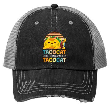 Discover Taco Cat Spelled Backwards Is Tacocat Funny Cinco De Mayo Trucker Hat