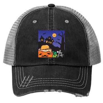 Discover Gudetama Haunted House Halloween Trucker Hat