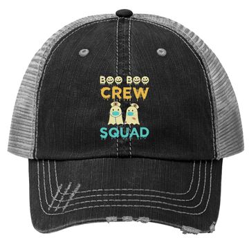 Discover Boo Boo Crew Squad Nurse Halloween Nurses Rn Ghost Trucker Hat