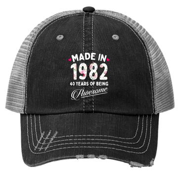 Discover 40th Birthday Made 1982 Trucker Hat