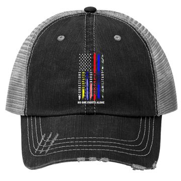Discover No One Fights Alone Patriot Apparel Trucker Hat Trucker Hat Fit