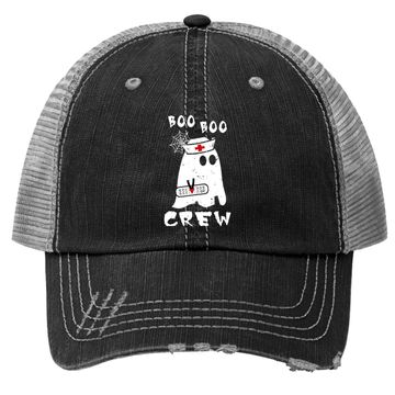 Discover Boo Boo Crew Halloween Ghost Nurse Trucker Hat