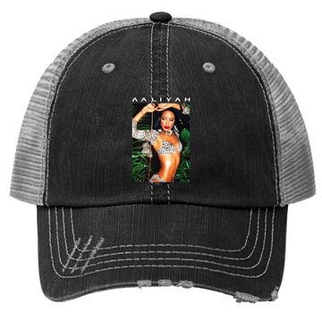 Discover Aaliyah Animal Print Aaliyah Photo Trucker Hat