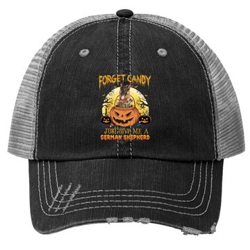 Discover Candy Pumpkin German Shepherd Trucker Hat