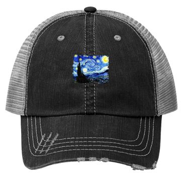 Discover The Starry Night Vincent Van Gogh Trucker Hat