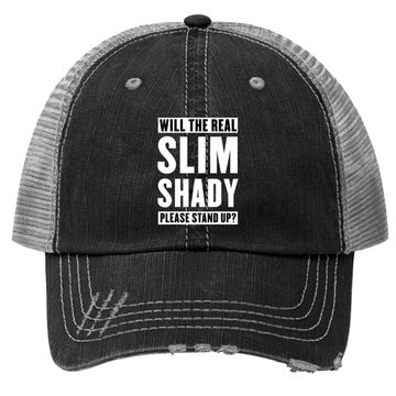 Discover Eminem Please Stand Up Trucker Hat