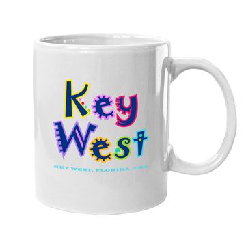 Discover Key West Florida Tropical Type Design Coffee Mug