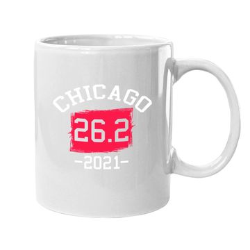 Discover Chicago 26.2 2021 Marathon Running Runners Coffee Mug