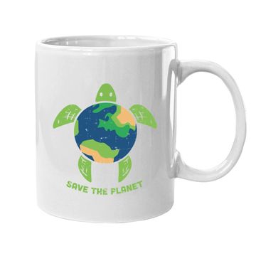 Discover Save The Planet Earth Day Environment Turtle Recycle Ocean Coffee Mug