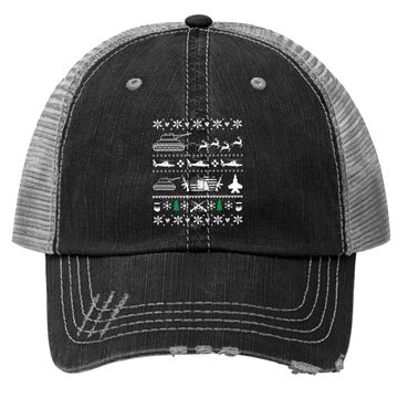 Discover Patriotic Veteran Ugly Christmas Trucker Hat