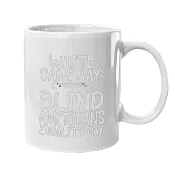 Discover White Cane Safety Day - Blind And Low Vision Gift Coffee Mug