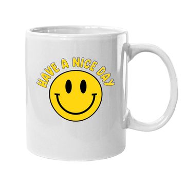 Discover Have A Nice Day Smile Happy Face Emoji Retro Coffee Mug