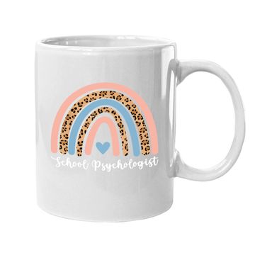Discover Rainbow Leopard Print School Psychologist Coffee Mug