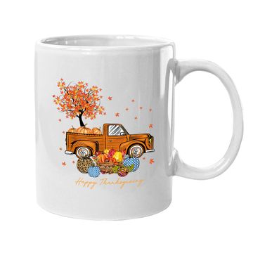 Discover Pumpkins Truck Autumn Leaf Fall  coffee Mug