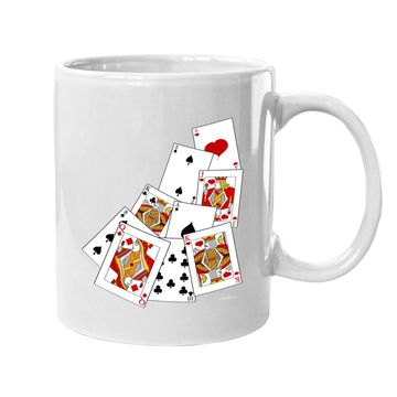 Discover Poker Playing Card Coffee Mug Ace King Queen Jack
