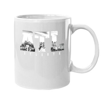 Discover Atl Atlanta Skyline Pride Black & White Vintage Georgia Coffee Mug
