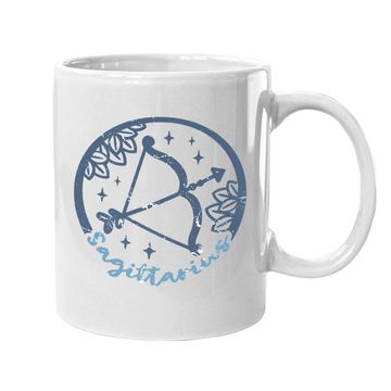 Discover Vintage Distressed Sagittarius Symbol Zodiac Sign Coffee Mug