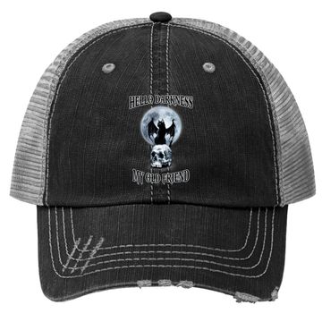 Discover Hello Darkness My Old Friend Trucker Hat